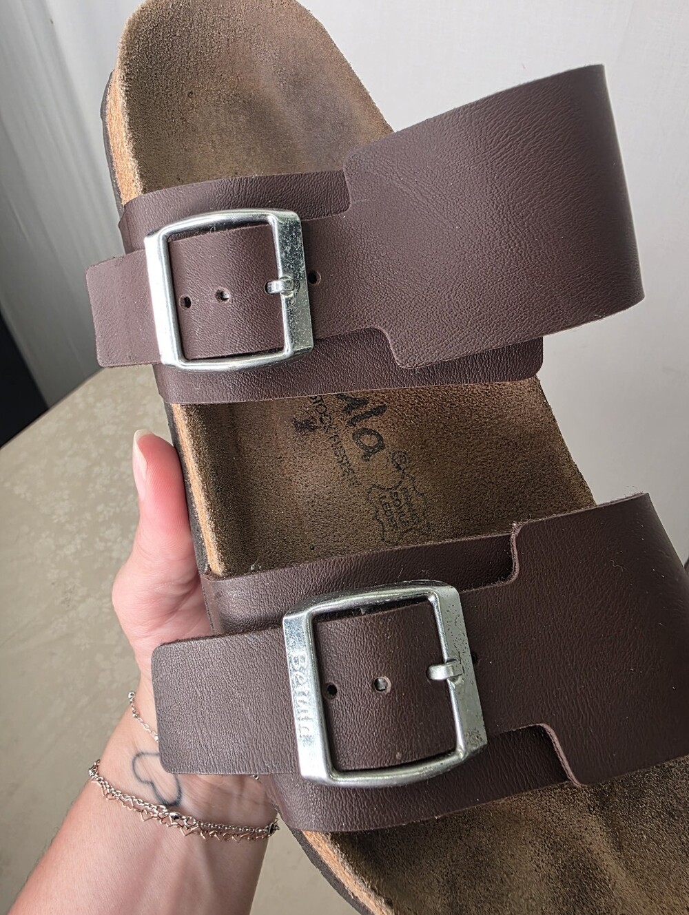 Betula by Birkenstock Double Strap Slide Sandals Brown Size 39 L8 - Picture 3 of 8